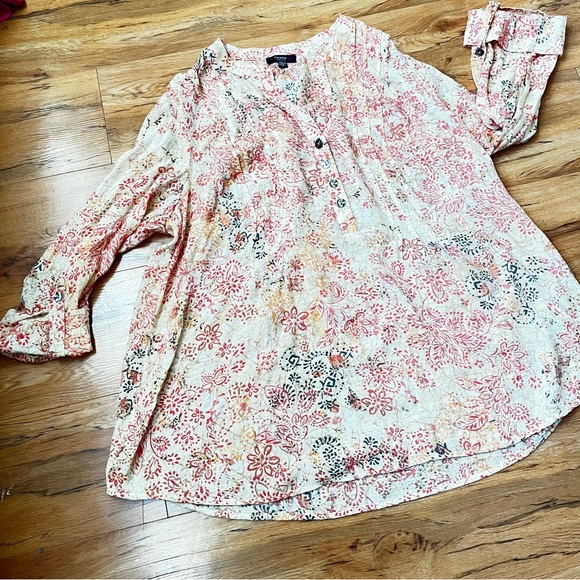 2X floral blouse beautiful top - Picture 4 of 11